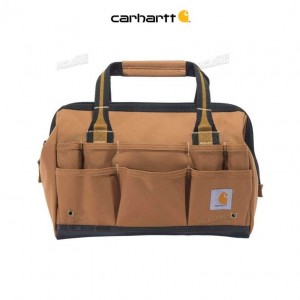 Carhartt 14-Inch 25 Pocket Heavyweight Tool Bag Brown | TH0000611