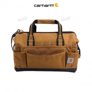 Carhartt 16-Inch 30 Pocket Heavyweight Tool Bag Brown | TH0000614