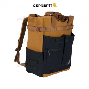 Carhartt 28L Nylon Cinch-Top Convertible Tote Brown | TH0000649