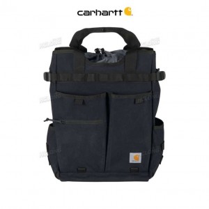 Carhartt 28L Nylon Cinch-Top Convertible Tote Black | TH0000650