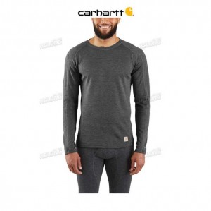 Carhartt Base Force Heavyweight Poly-Wool Crew (No Pocket) Black Heather | TH0002616