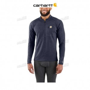 Carhartt Base Force Heavyweight Poly-Wool Quarter-Zip Navy Heather | TH0002632