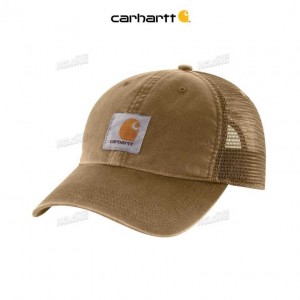 Carhartt Canvas Mesh-Back Cap Dark Khaki | TH0000849