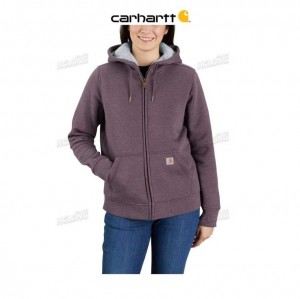 Carhartt Clarksburg Sherpa-Lined Hoodie Blackberry Heather | TH0000001