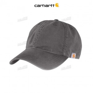 Carhartt Cotton Canvas Cap Gravel | TH0000902