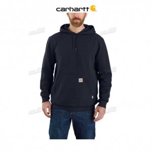 Carhartt Flame-Resistant Force Loose Fit Midweight Hooded Sweatshirt Navy | TH0000011