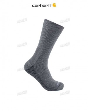 Carhartt Force Grid Midweight Crew Sock Asphalt | TH0001991