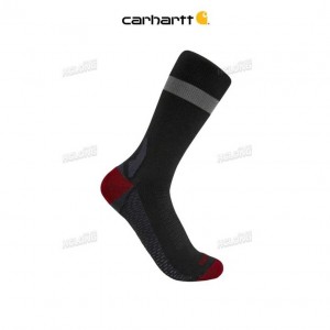 Carhartt Force Lightweight Reflective Stripe Crew Sock Black | TH0001989