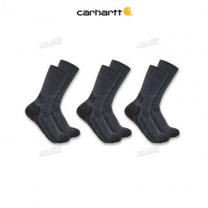 Carhartt Force Midweight Crew Sock 3-Pack Charcoal | TH0001963