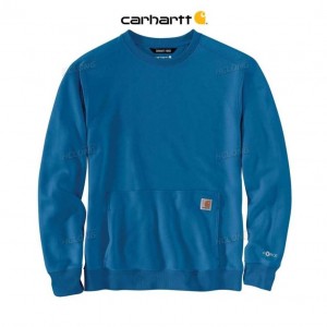 Carhartt Force Relaxed Fit Lightweight Crewneck Sweatshirt Marine Blue | TH0000480