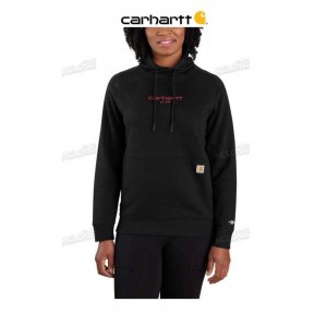 Carhartt Force Relaxed Fit Lightweight Graphic Hooded Sweatshirt Black | TH0000015