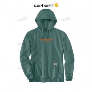 Carhartt Force Relaxed Fit Lightweight Logo Graphic Sweatshirt Slate Green Heather | TH0000486