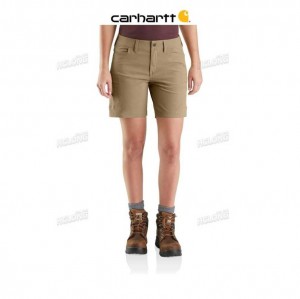 Carhartt Force Relaxed Fit Lightweight Ripstop Cargo Work Short Dark Khaki | TH0001862