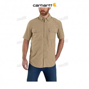 Carhartt Force Relaxed Fit Lightweight Short-Sleeve Shirt Dark Khaki | TH0002496