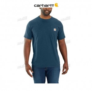 Carhartt Force Relaxed Fit Midweight Short-Sleeve Pocket T-Shirt Light Huron Heather | TH0002461