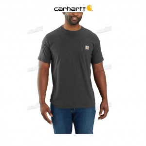 Carhartt Force Relaxed Fit Midweight Short-Sleeve Pocket T-Shirt Carbon Heather | TH0002464