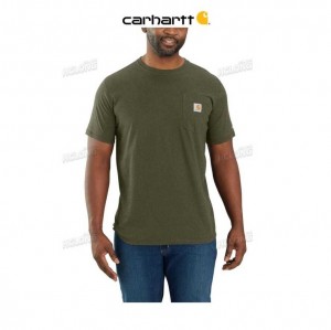 Carhartt Force Relaxed Fit Midweight Short-Sleeve Pocket T-Shirt Basil Heather | TH0002468