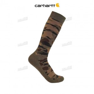 Carhartt Heavyweight Camo Boot Sock Brown Blind Duck Camo | TH0001929