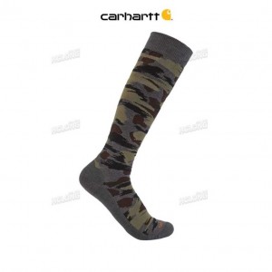 Carhartt Heavyweight Camo Over-The-Calf Sock Shadow Blind Duck Camo | TH0002027