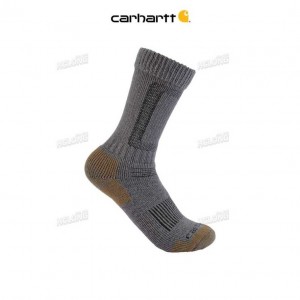 Carhartt Heavyweight Merino Wool Blend Steel Toe Boot Sock HEATHER GREY | TH0001913