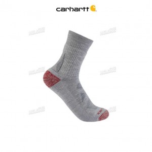 Carhartt Heavyweight Merino Wool Blend Short Crew Sock Asphalt | TH0002066