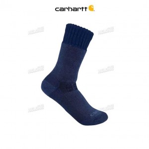 Carhartt Heavyweight Synthetic-Wool Blend Boot Sock Navy | TH0001914