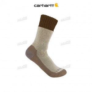 Carhartt Heavyweight Synthetic-Wool Blend Boot Sock Brown | TH0001916