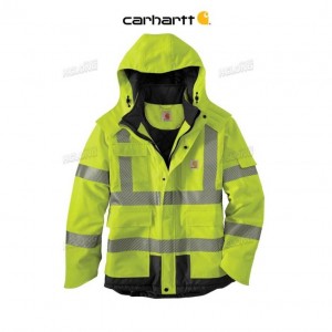 Carhartt High-Visibility Waterproof Class 3 Sherwood Jacket Brite Lime | TH0000122