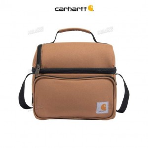 Carhartt Insulated 12 Can Two Compartment Lunch Cooler Brown | TH0001024