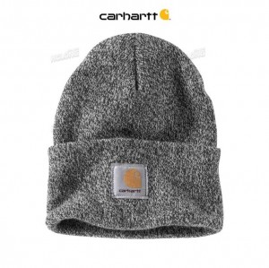 Carhartt Knit Cuffed Beanie Black / White | TH0000714