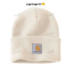 Carhartt Knit Cuffed Beanie Winter White | TH0000715