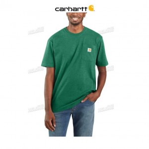 Carhartt Loose Fit Heavyweight Short-Sleeve Pocket T-Shirt North Woods Heather | TH0002594