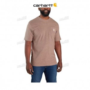 Carhartt Loose Fit Heavyweight Short-Sleeve Pocket T-Shirt Ash Violet Heather Nep | TH0002595