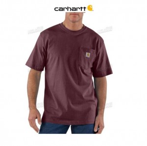 Carhartt Loose Fit Heavyweight Short-Sleeve Pocket T-Shirt Port | TH0002597