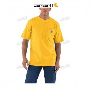 Carhartt Loose Fit Heavyweight Short-Sleeve Pocket T-Shirt Solar Yellow | TH0002601