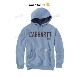 Carhartt Loose Fit Midweight Felt Logo Graphic Sweatshirt Alpine Blue Heather | TH0000474