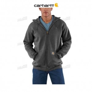 Carhartt Loose Fit Midweight Full-Zip Sweatshirt Carbon Heather | TH0000503