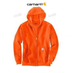 Carhartt Loose Fit Midweight Full-Zip Sweatshirt Brite Orange | TH0000508