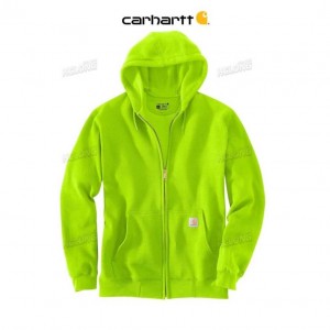 Carhartt Loose Fit Midweight Full-Zip Sweatshirt Brite Lime | TH0000509