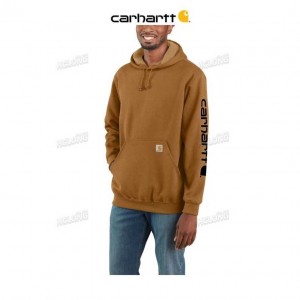 Carhartt Loose Fit Midweight Logo Sleeve Graphic Sweatshirt Brown | TH0000517