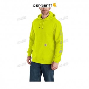 Carhartt Loose Fit Midweight Logo Sleeve Graphic Sweatshirt Brite Lime | TH0000518