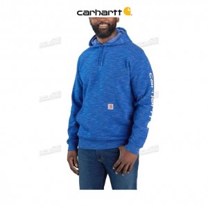 Carhartt Loose Fit Midweight Logo Sleeve Graphic Sweatshirt Lakeshore Heather Space-Dye | TH0000521