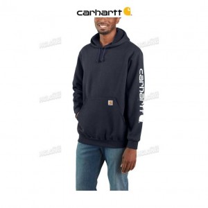 Carhartt Loose Fit Midweight Logo Sleeve Graphic Sweatshirt New Navy | TH0000522