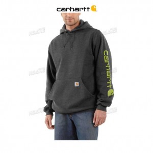 Carhartt Loose Fit Midweight Logo Sleeve Graphic Sweatshirt Carbon Heather | TH0000524