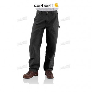 Carhartt Loose Fit Washed Duck Double-Front Utility Work Pant Black | TH0001670