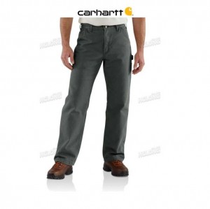 Carhartt Loose Fit Washed Duck Flannel-Lined Utility Work Pant Moss | TH0001668