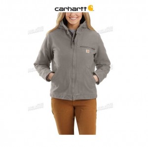 Carhartt Loose Fit Washed Duck Sherpa Lined Jacket - 3 Warmest Rating Taupe Gray | TH0000171