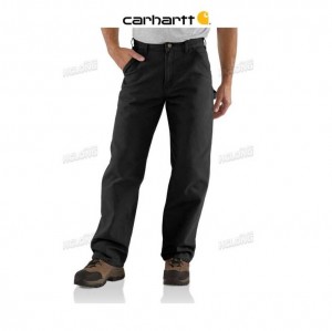 Carhartt Loose Fit Washed Duck Utility Work Pant Black | TH0001665