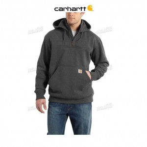 Carhartt Rain Defender Loose Fit Heavyweight Quarter-Zip Sweatshirt Carbon Heather | TH0000397