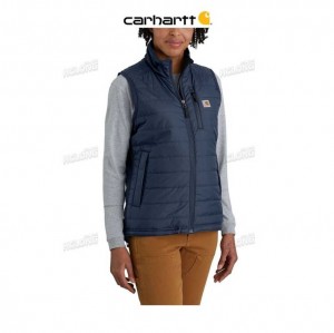 Carhartt Rain Defender Nylon Insulated Mock-Neck Vest Navy | TH0002735